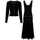 Elegant Knitted Women's Top and Dress Set | lifestyle layered styling