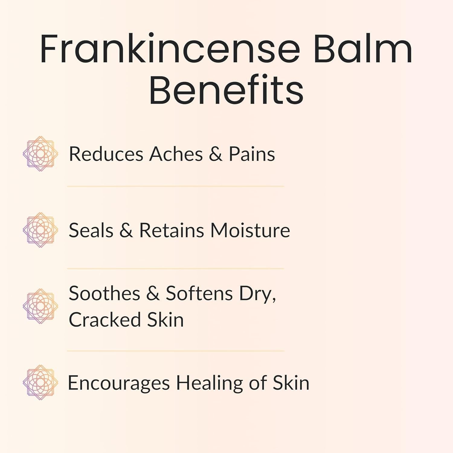 Skincare ingredient information graphic on a pale pink background