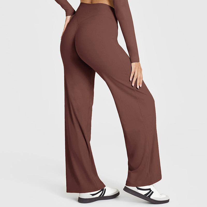 Wide-leg yoga pants additional color side profile