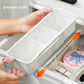 Narrow style retractable drawer organizer box held in hand