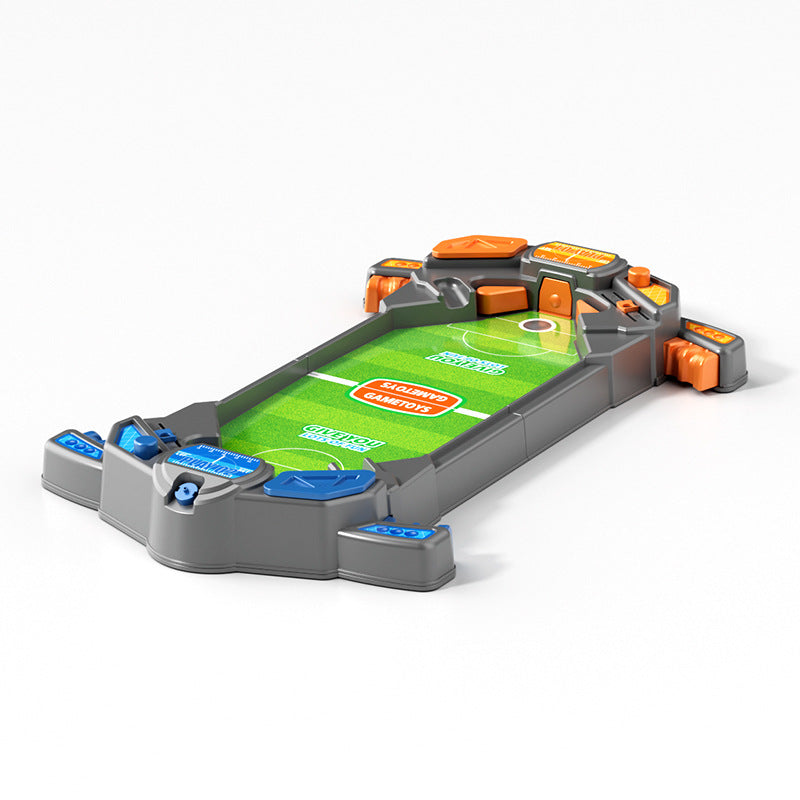 Grey and green water desktop football battle game with two launchers seen from above
