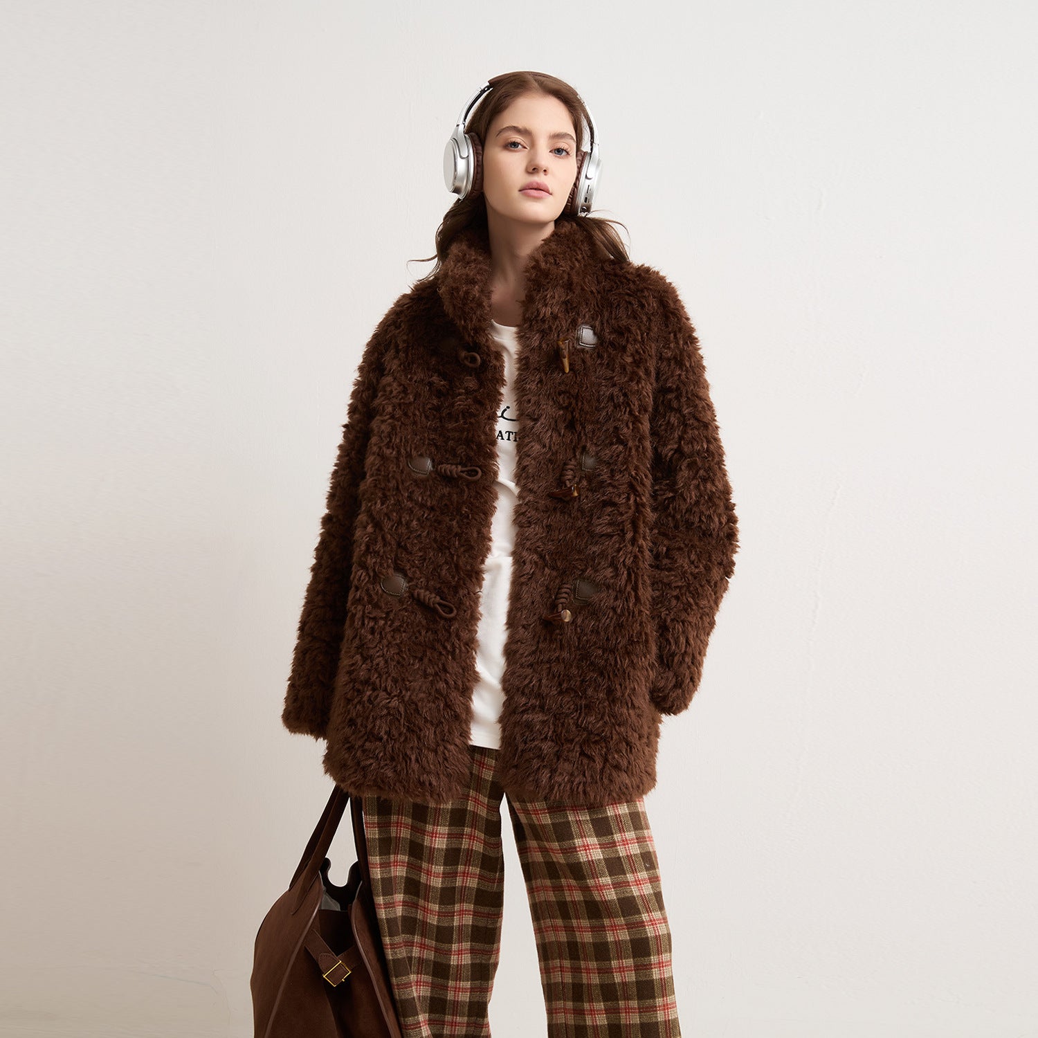 Faux Shearling Winter Coat | full outfit cold weather lifestyle