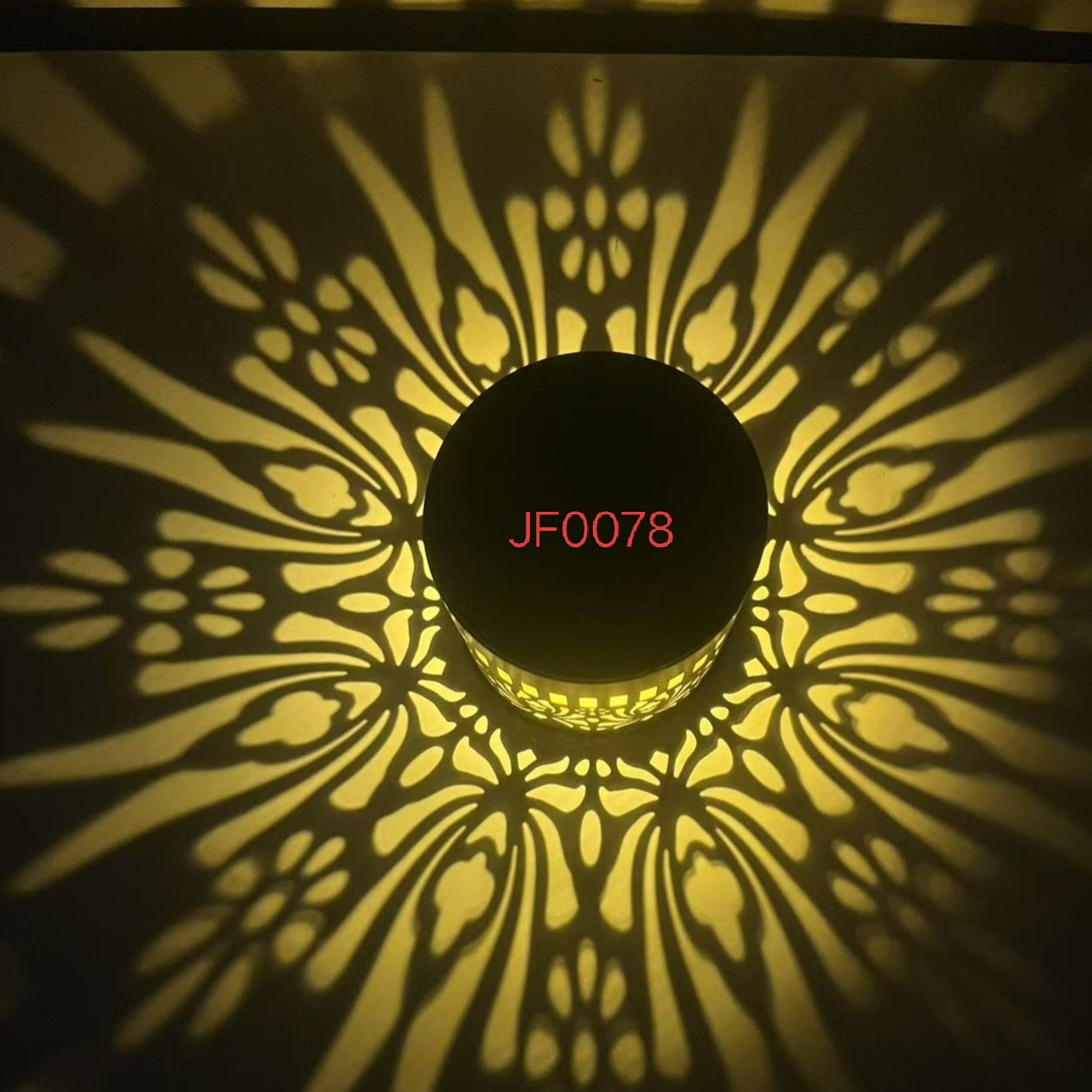 Solar Garden Projection Light | patio lifestyle styled shot