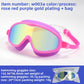 Kids swimming goggles with mirror-plated lenses