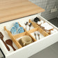 Retractable Bamboo Drawer Dividers Organizer