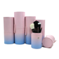 Pink to blue gradient PU brush holders with makeup brushes shown for scale, not included