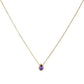 Water Drop Zircon Gold Plated Necklace with Adjustable Chain