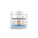 Taurine powder supplement for cats, 200g tub front view product shot