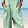 M | US 8 / EU 38 / Mint Green Daisy Print