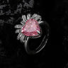 J1693001 pink stone love, copper alloy
