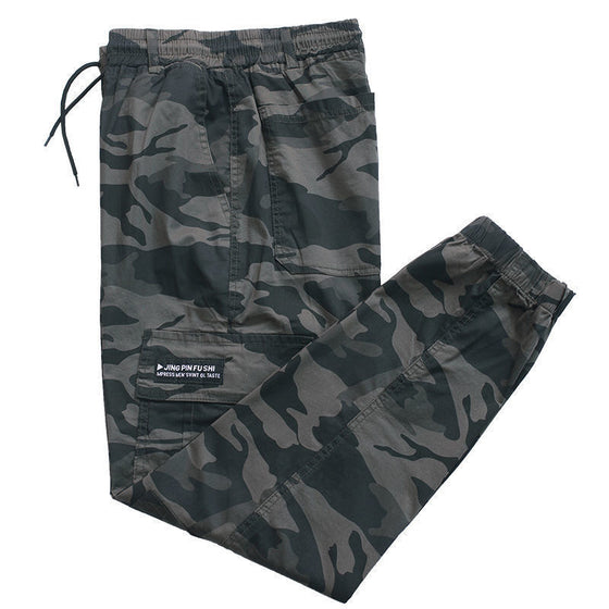 Mens Camo Cargo Joggers with Multi Pocket Design