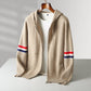 Double-sleeved knitted loose-fitting sweater coat