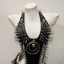 Punk vest with suspenders