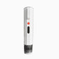 White handheld vacuum sealer with a red button