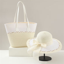 Sonnenhut- und Taschen-Set mit Schleifendesign