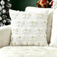 Plush carved cushion cover with red stars raised on a navy plush ground, view 22
