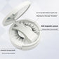 Magnetic false lashes and applicator clip inside a round mirror compact