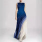 Layered organza dress styled for an evening occasion look