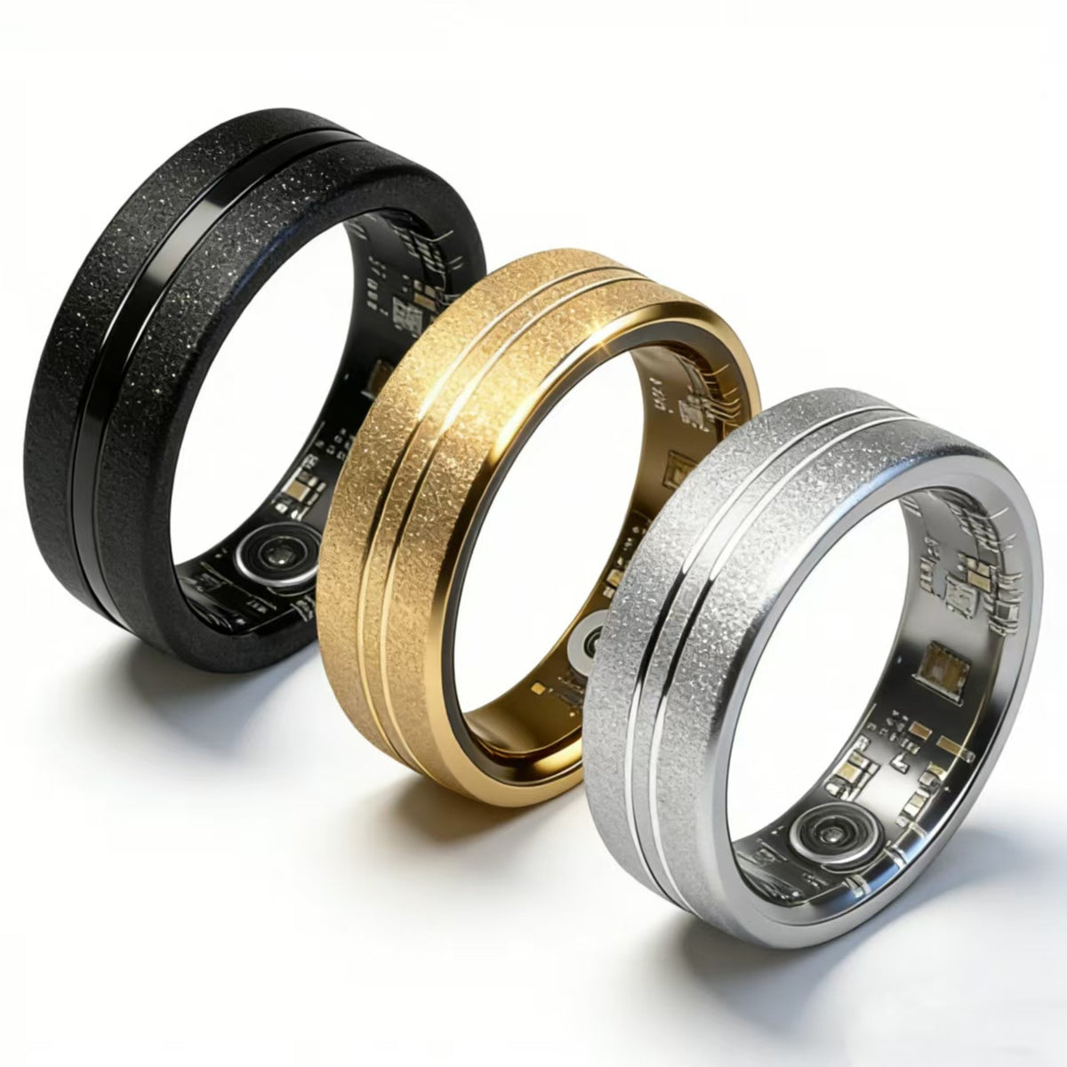 Close view of the polished surface and finish of the ring