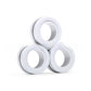 Magnetic fidget rings stacked into a short barrel