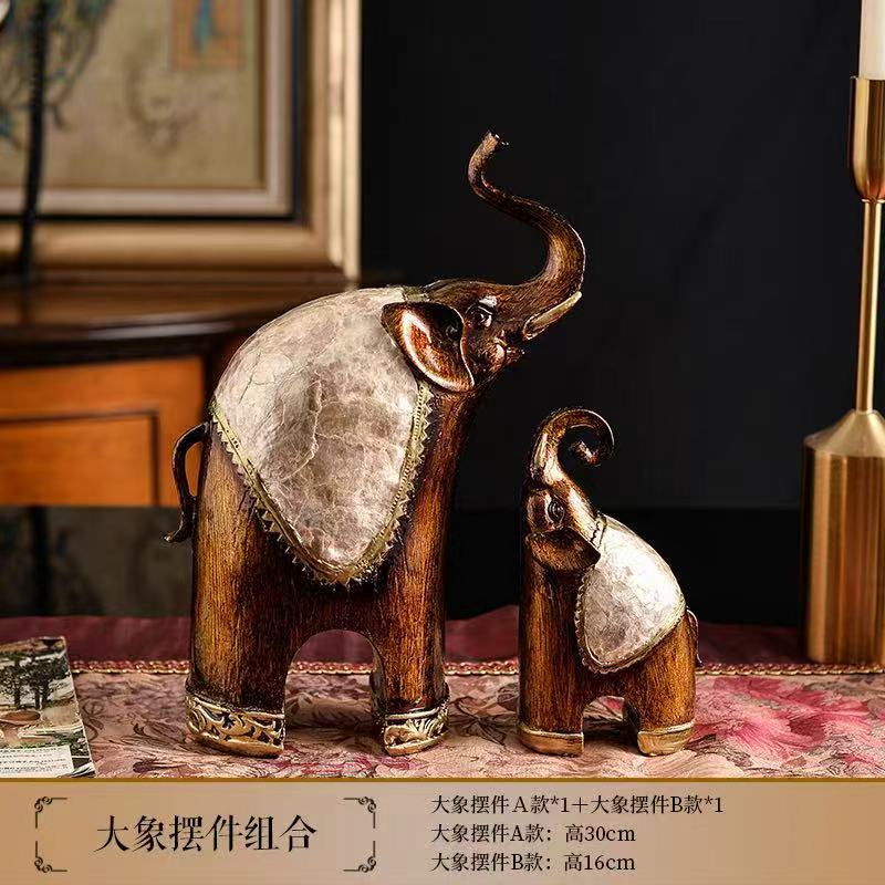 Ornate European resin decor piece with a glossy wood grain finish and antiqued gold tone scrollwork trim