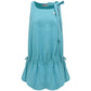 Retro Lace-Up Floral Hem Cami Dress | evening warm ambience styling