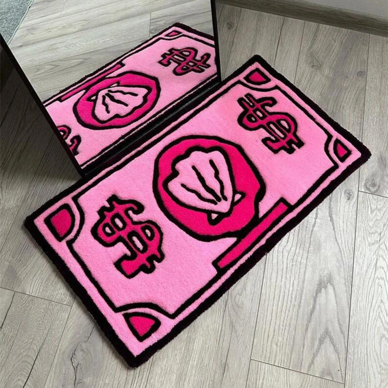 Cartoon Currency Faux Cashmere Rug | packaging and what is included