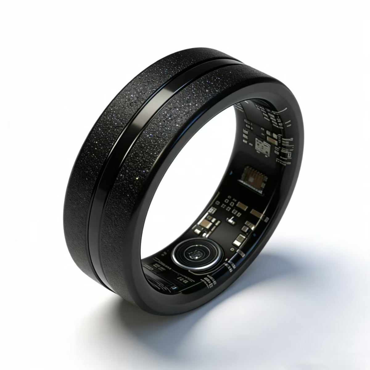 Metal ring styled on a neutral modern interior surface