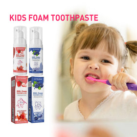 Kids Foam Toothpaste with Strawberry and Blueberry Flavor