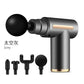 Set of interchangeable massage gun heads including ball, fork, bullet, and flat