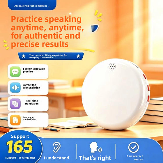 AI Language Practice Device with Bluetooth and MP3 Playback, Ages 4 to 6