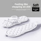 Foldable EVA travel slippers displayed across several colorways from the color range