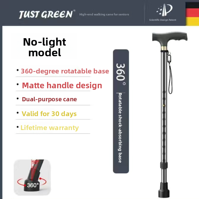 Aluminum walking cane reinforced 6061 alloy shaft layered material cutaway view