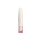 Single cream lip glaze tube standing upright with a clear applicator base on a white background