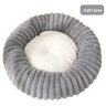 Striped Rabbit Fur Light Gray