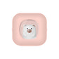 Pink thermal printer with a small bear seen through a round window, front view, X7 pink option