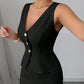 Sleeveless Vest HighWaisted Pants Set