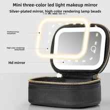 Rechargeable LED Cosmetic Bag with Mirror