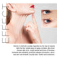 Woman's face and neck with white arrows and an eye close-up beside a text block about vitamin A and retinol