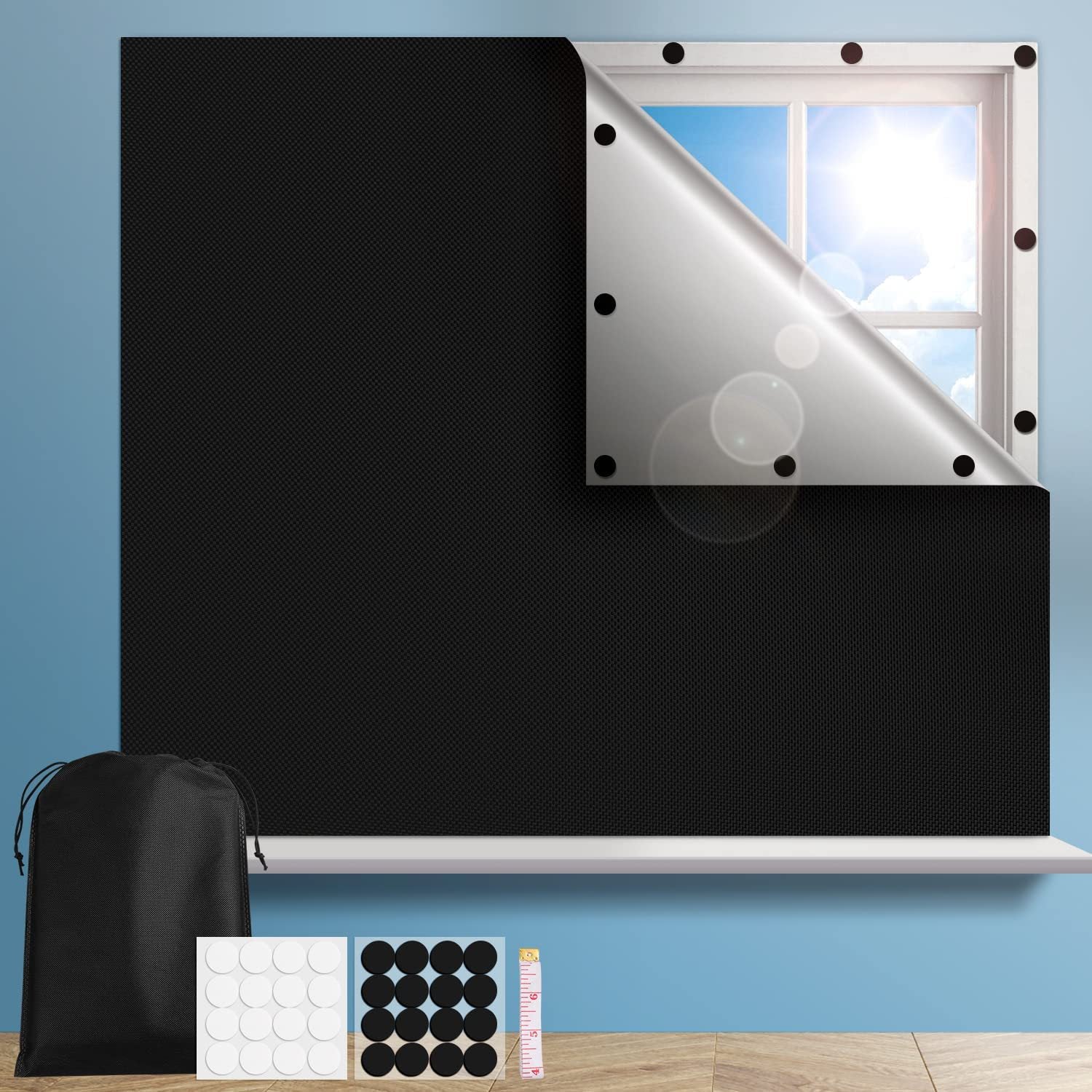Close-up of the suction cup gripping the edge of the window glass