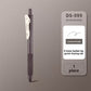 Dark brown retractable gel pen on a matching background, labeled Caramel brown, Caramel Brown 1pc