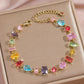 Zircon Gold Plated Leaf Design