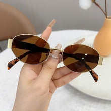 Retro Oval Metal Frame UV400 Sunglasses