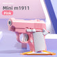 Pink and white moulded model pistol fidget shown as a colourway option on a pastel set