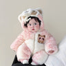 Pink Raccoon Romper FleeceWarm / 80 cm