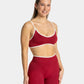 Seamless activewear set with padded bralette and high-waisted bottoms