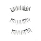 Three natural style magnetic lash strips shown against a white background