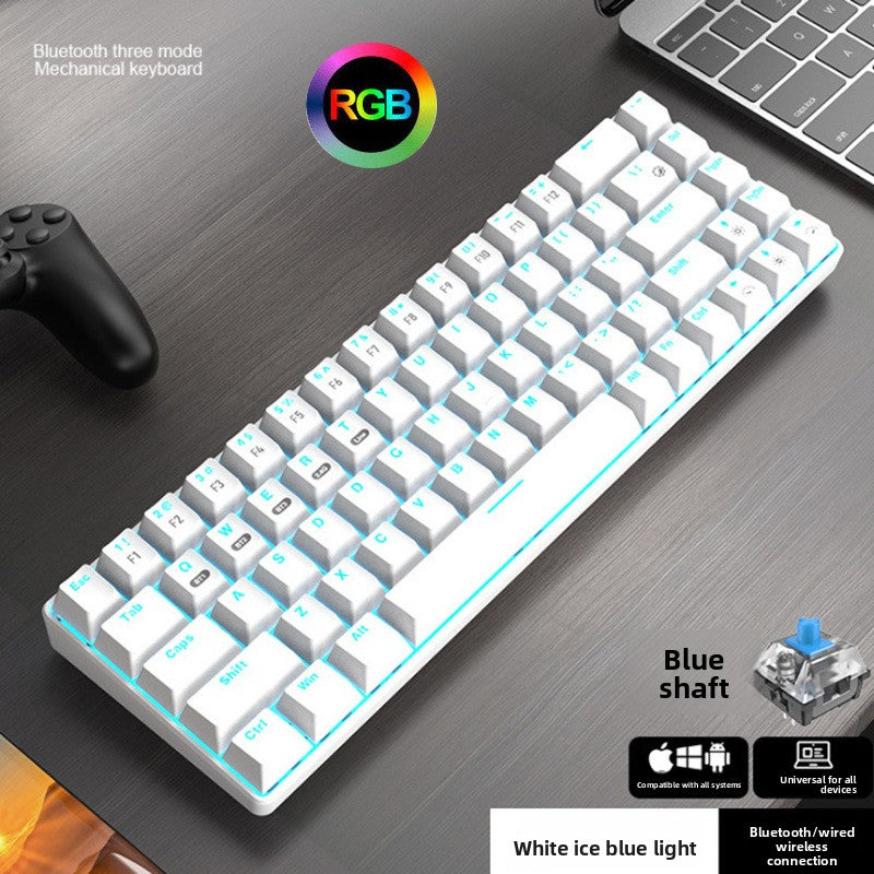 68-Key RGB Wireless Mechanical Keyboard | close up material texture