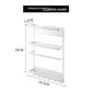 Close view of the strong magnetic back panel of the fridge side storage rack