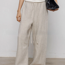 Linen Wide Leg Casual Pants